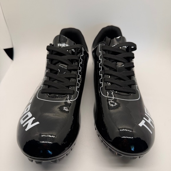 Thestron Black Patent Track Field Sprint Spikes Shoes Mens 7.5 Womens 9 EUR 40 main image 5